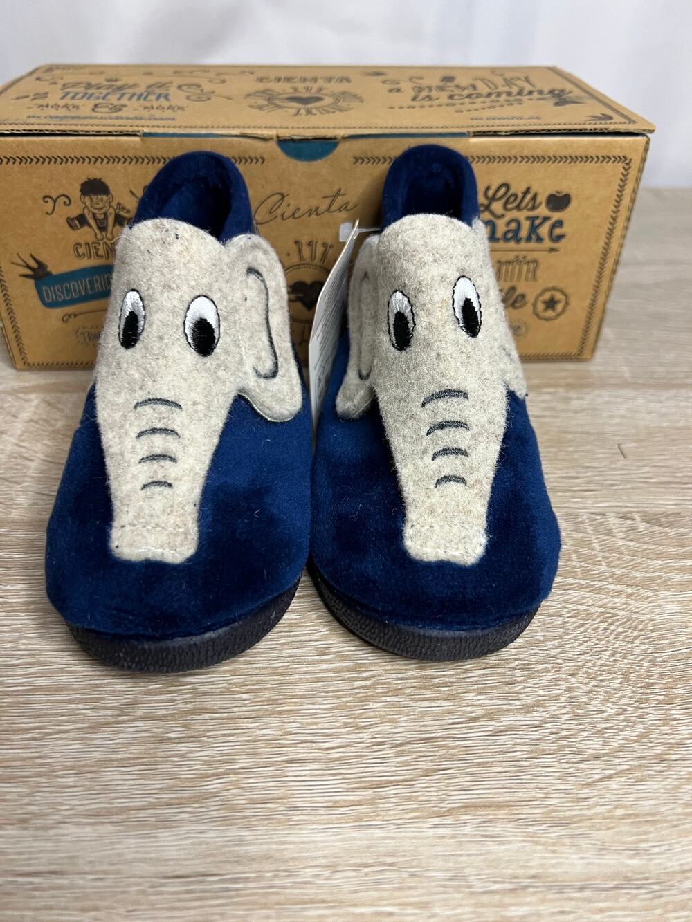 Cienta Boys Infant Toddler Wool Slippers 243 M EU/6.5 M US Toddler MSRP $36